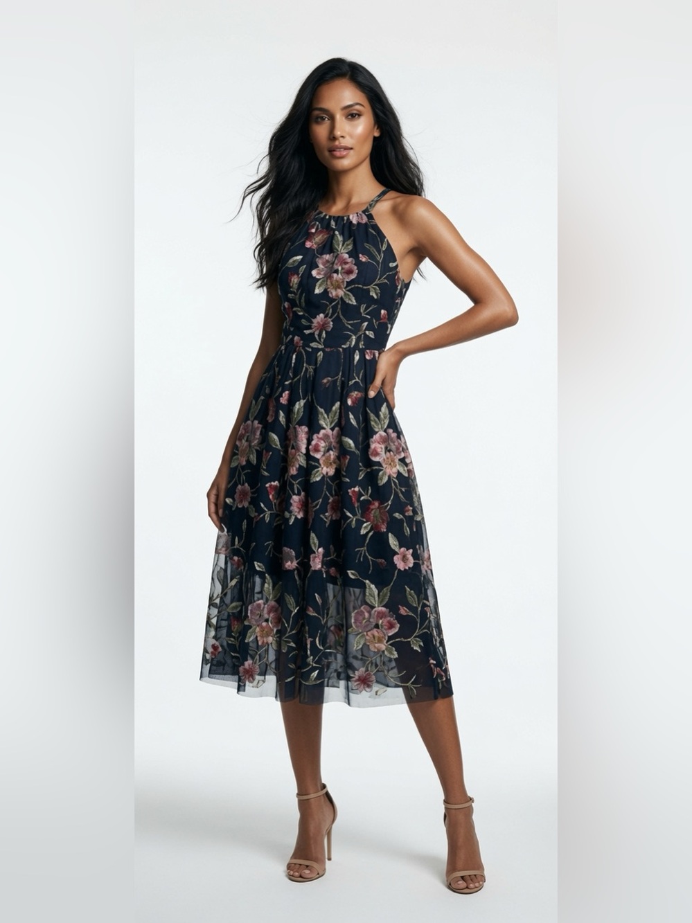 Vince Camuto Floral Midi Dress – Size 4 🌸